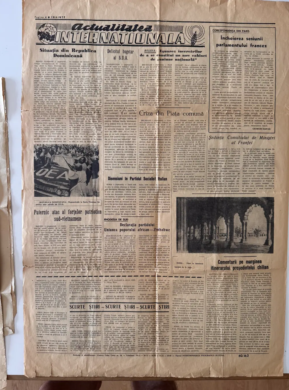 Înainte, vineri 2 iulie 1965, pagina 4