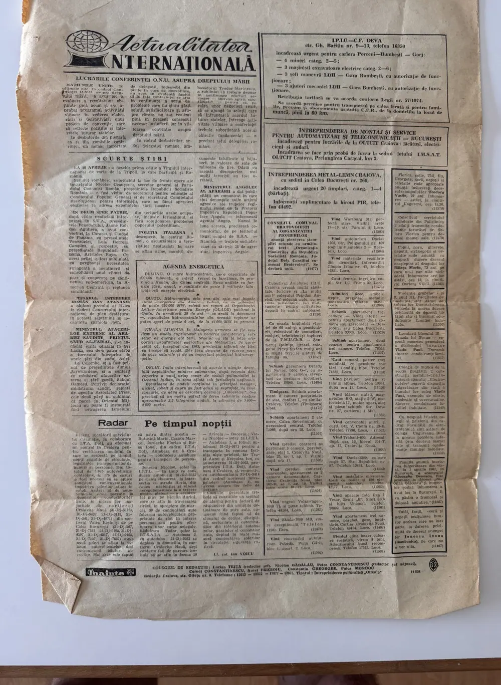 Înainte, duminică 19 aprilie 1981, pagina 4