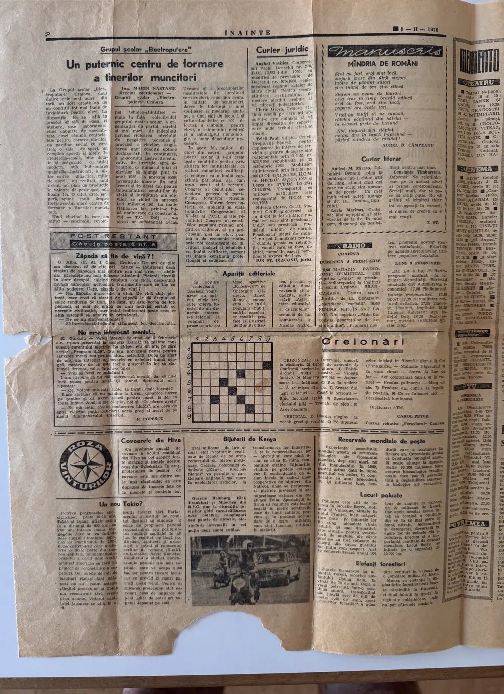 Înainte, duminică 8 februarie 1976, pagina 2