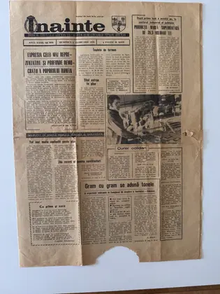 Înainte, duminică 8 februarie 1976, pagina 1