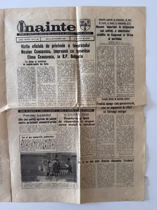 Înainte, joi 14 octombrie 1982, pagina 1
