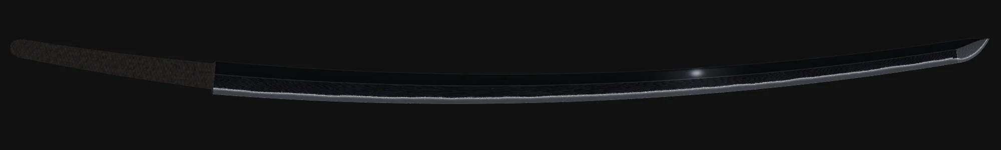 The whole blade of Mumei, attributed to the Tegai school with its tang, after polishing.