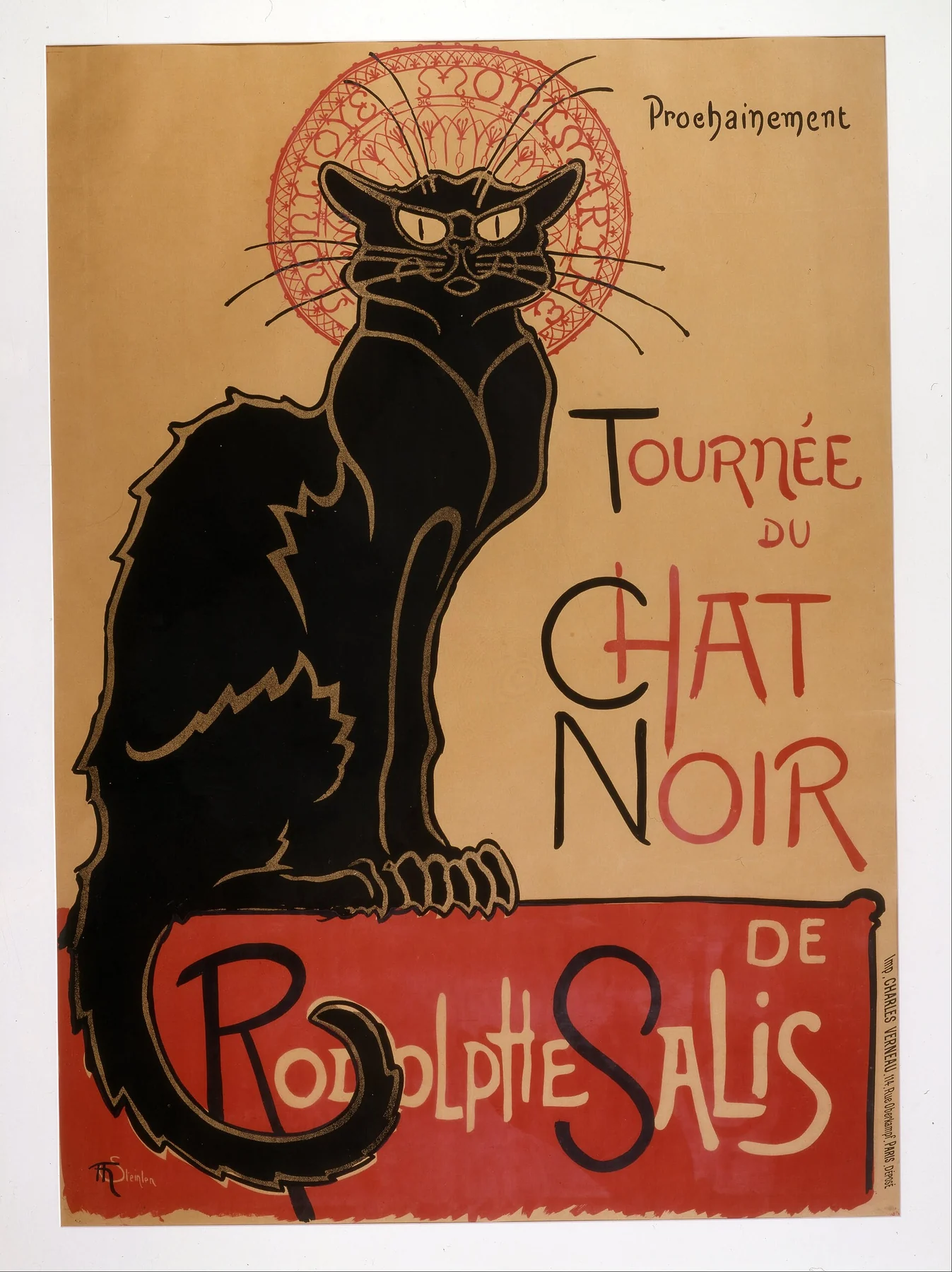 Le Chat Noir: Tournée de Rodolphe Salis, Théophile-Alexandre Steinlen, 1896. Scanare.