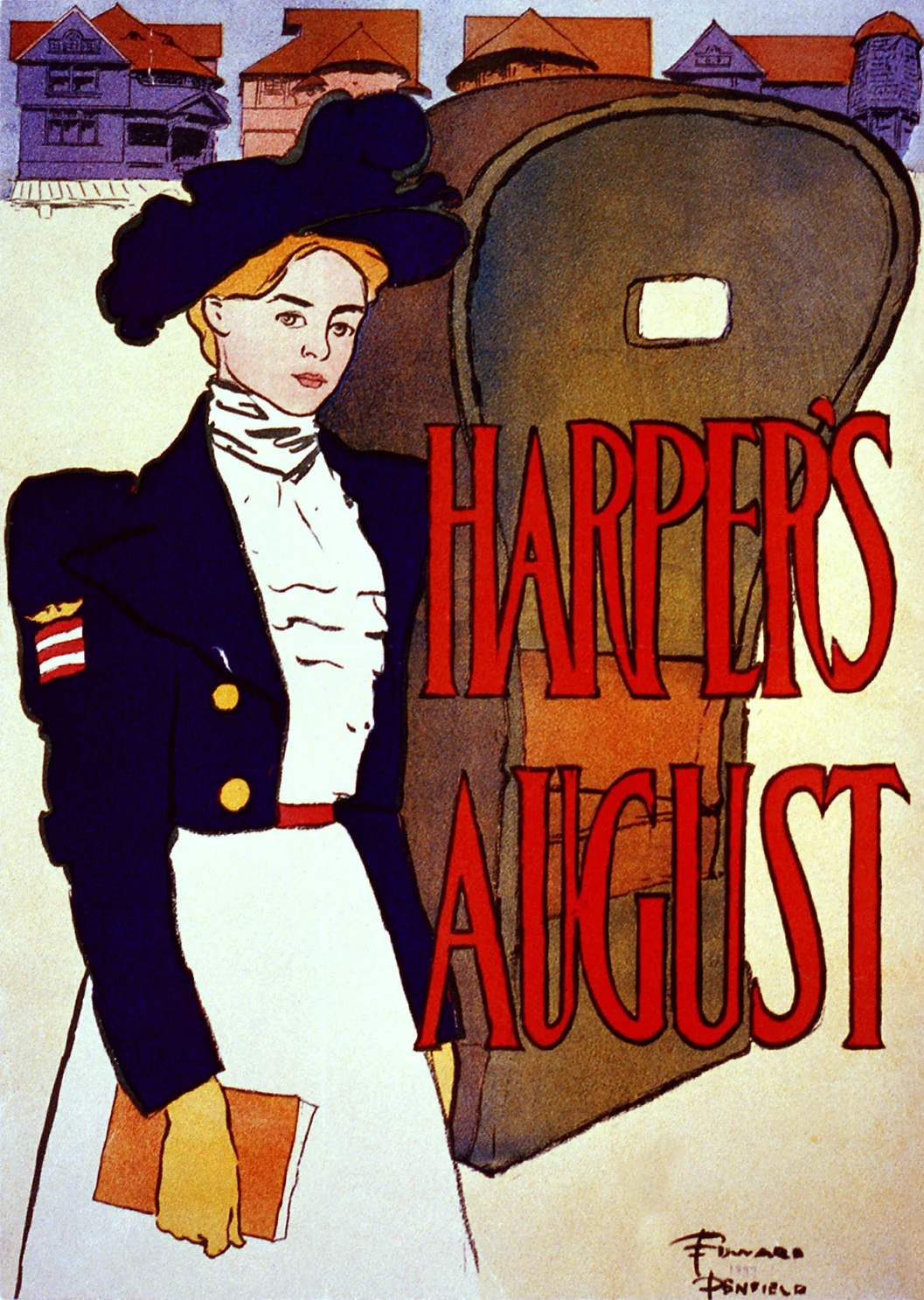 Harper's: August, Edward Penfield, 1897. Scanare.
