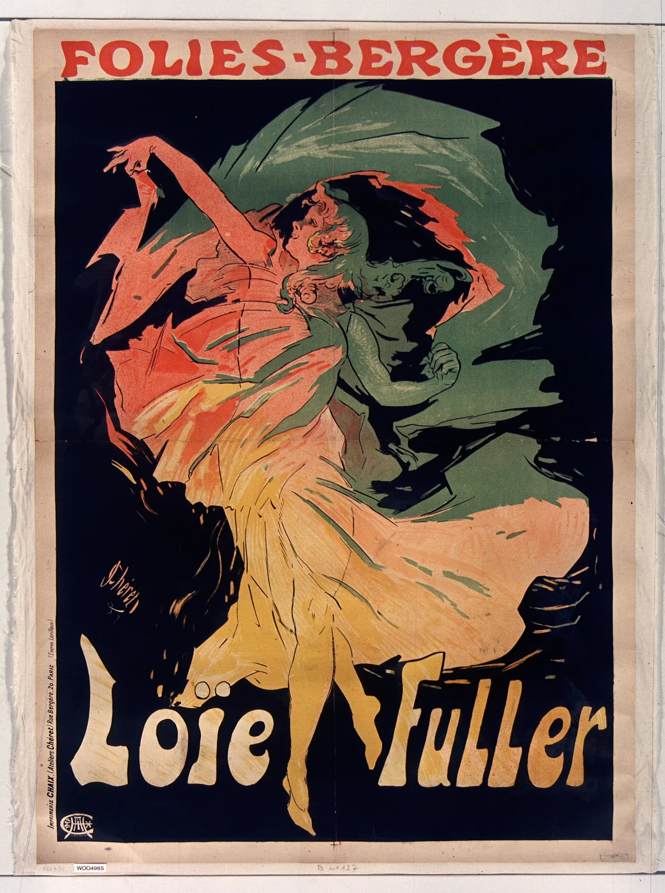 Folies-Bergère: La Loïe Fuller, Jules Chéret, 1893. Scanare.