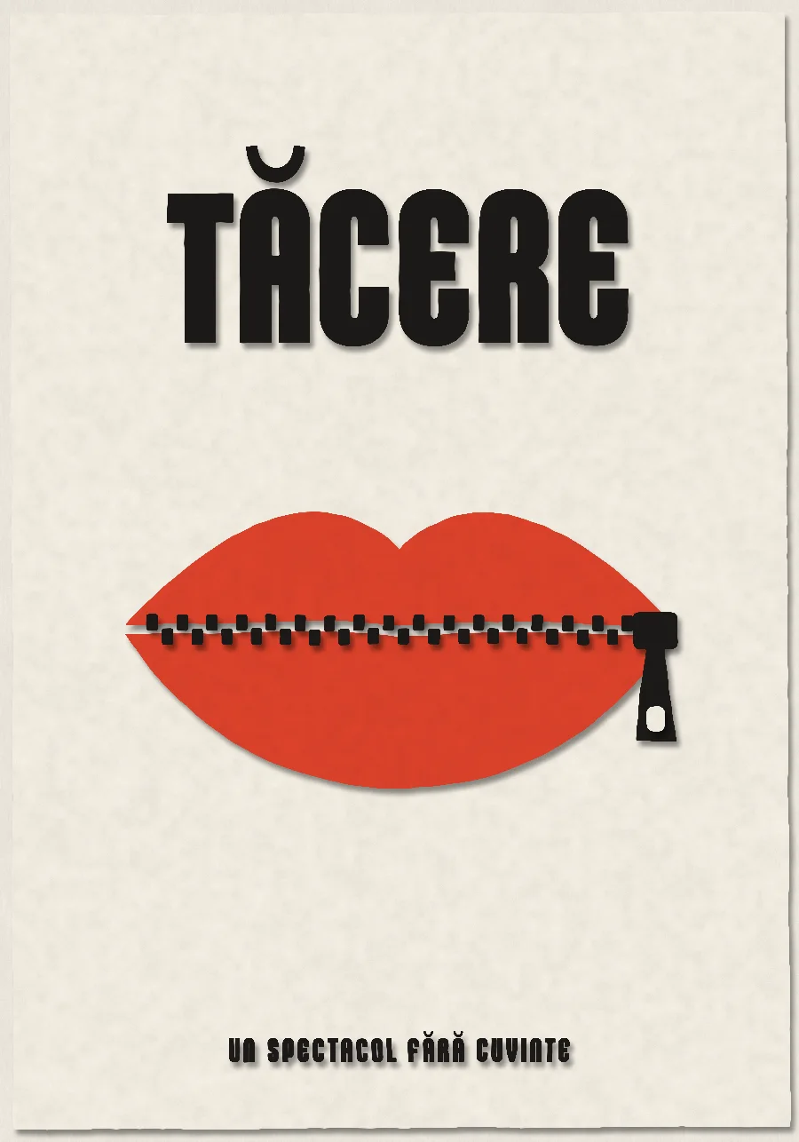 Tăcere: macheta din hârtie decupată