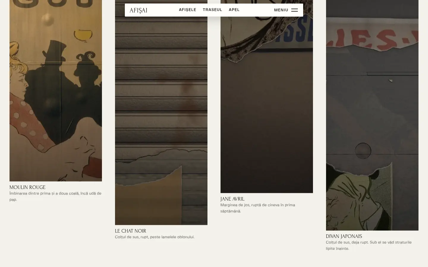 AFIȘAI, further down the home page