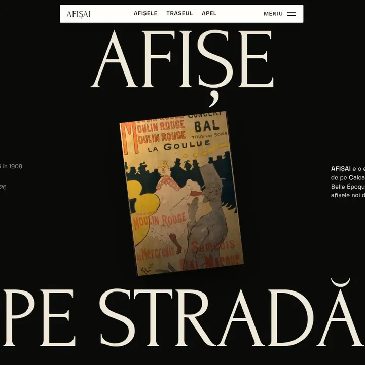 AFIȘAI: the first screen of the site