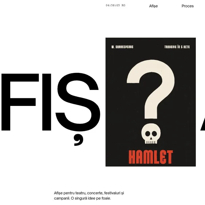 AFIȘAI design: the first screen of the site