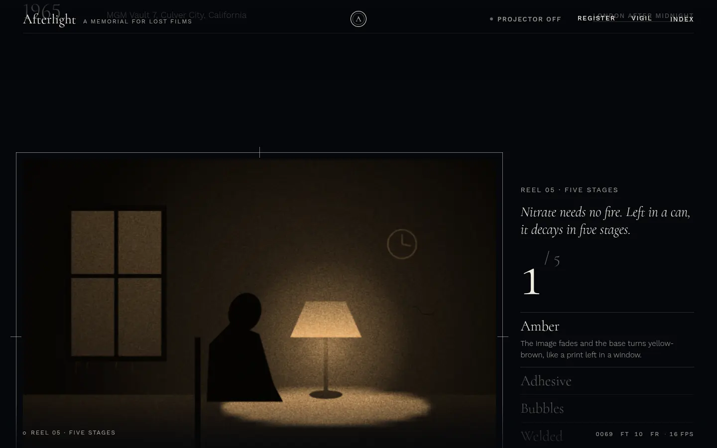 AFTERLIGHT, further down the home page
