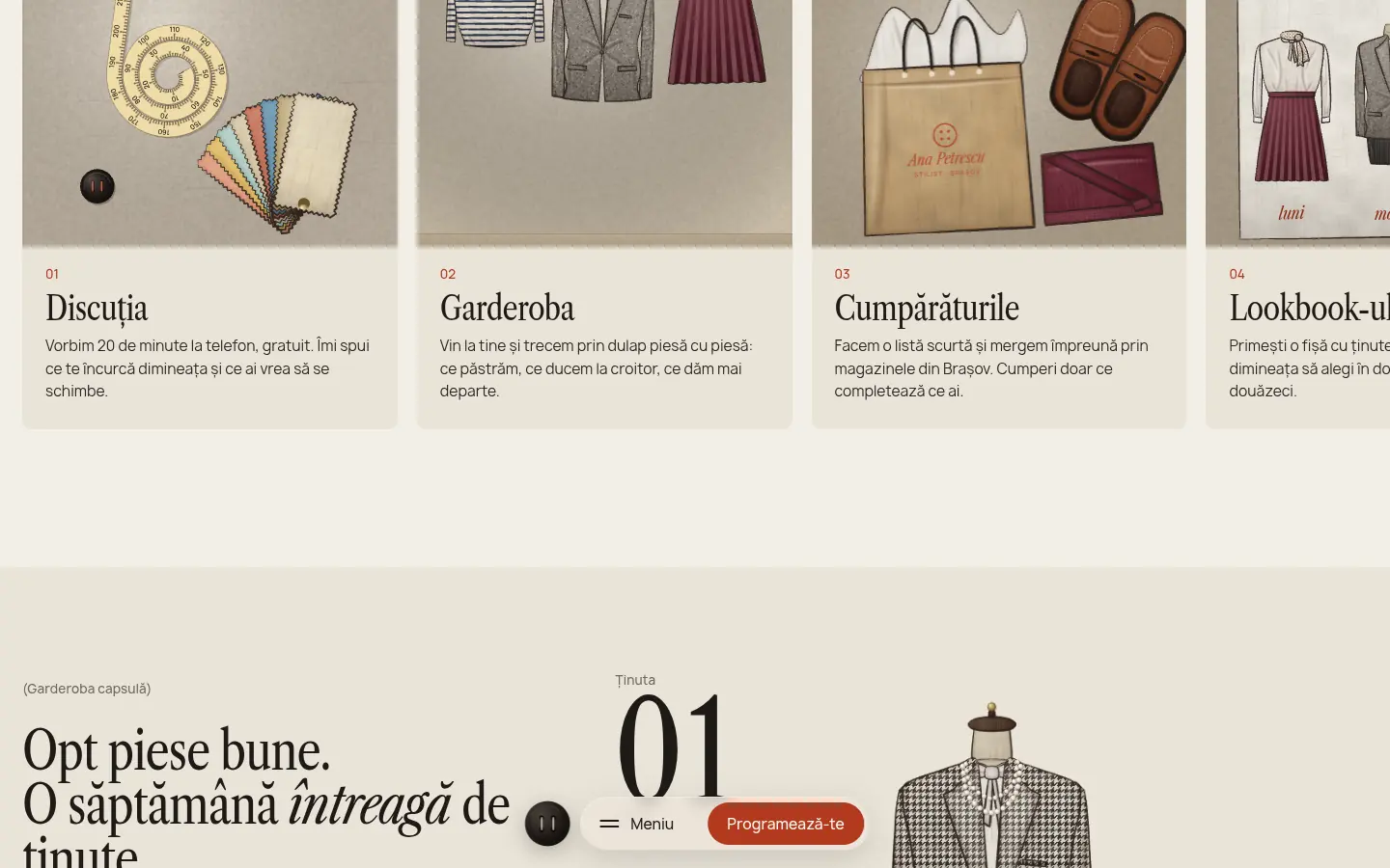 ANA PETRESCU, further down the home page