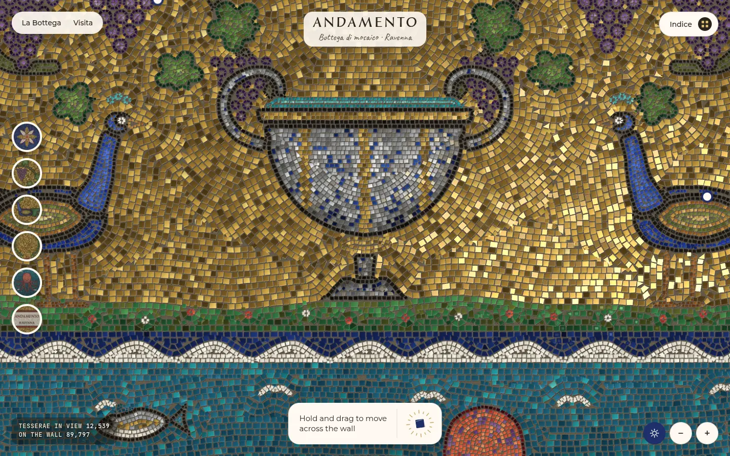 ANDAMENTO, further down the home page
