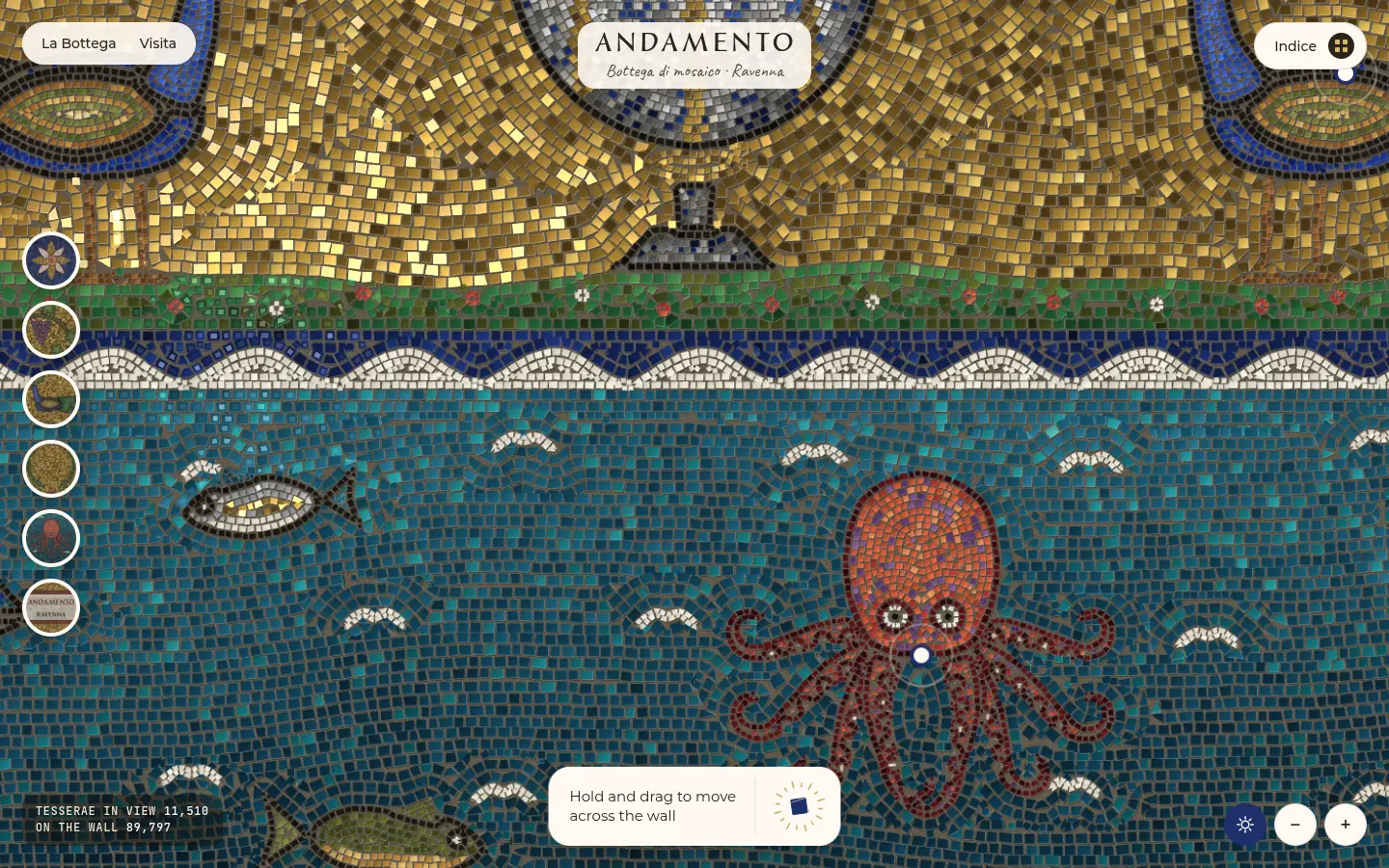 ANDAMENTO, further down the home page