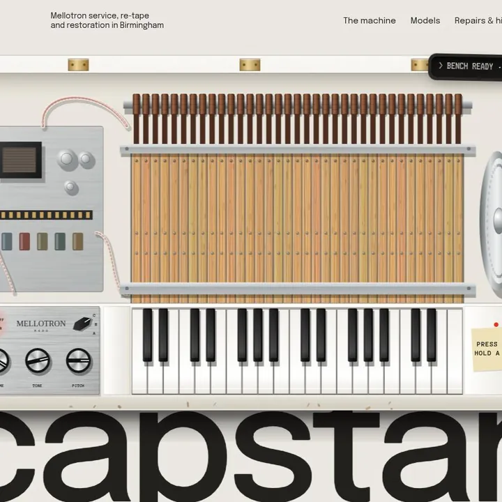 CAPSTAN: the first screen of the site