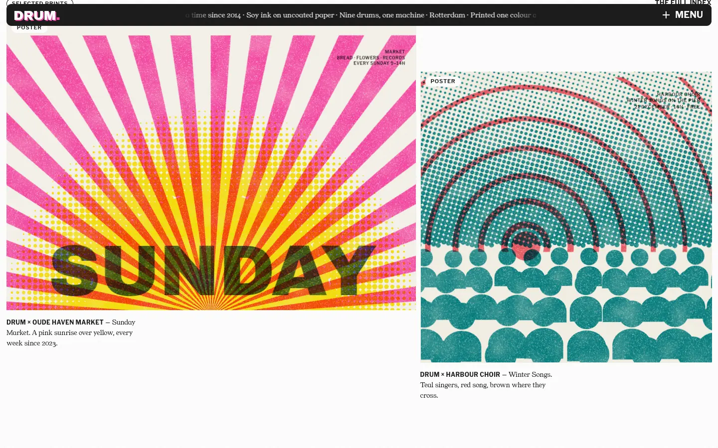 DRUM, further down the home page