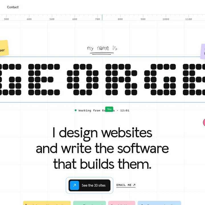 GEORGE „Open file”: the first screen of the site
