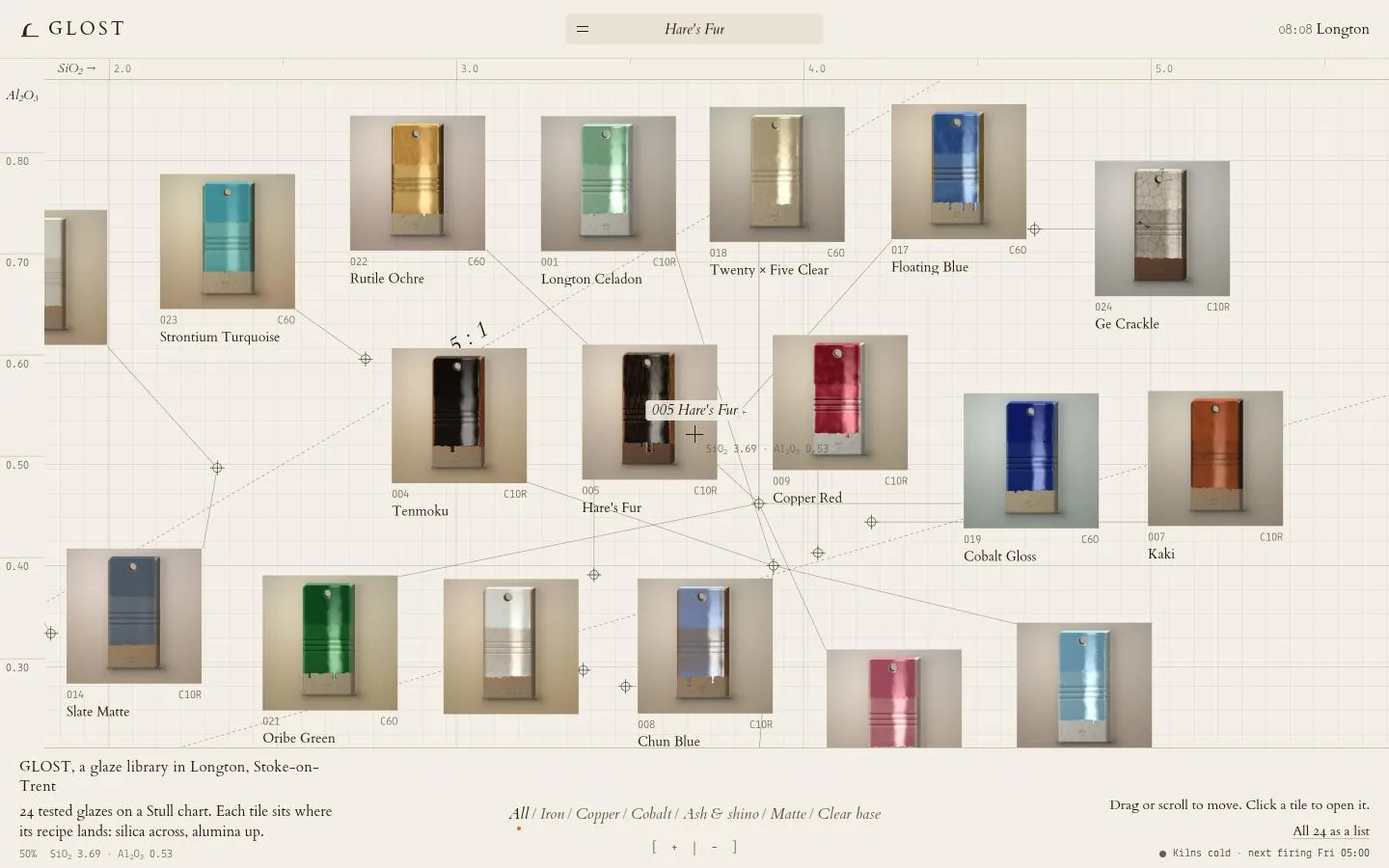 GLOST: the first screen of the site at 1440 by 900