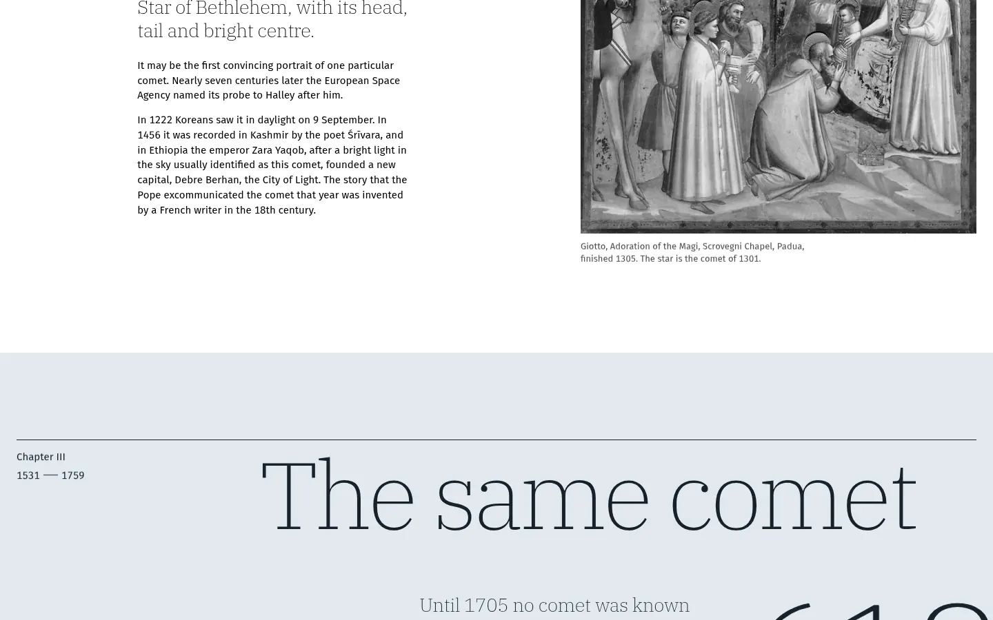 1P/HALLEY, further down the home page