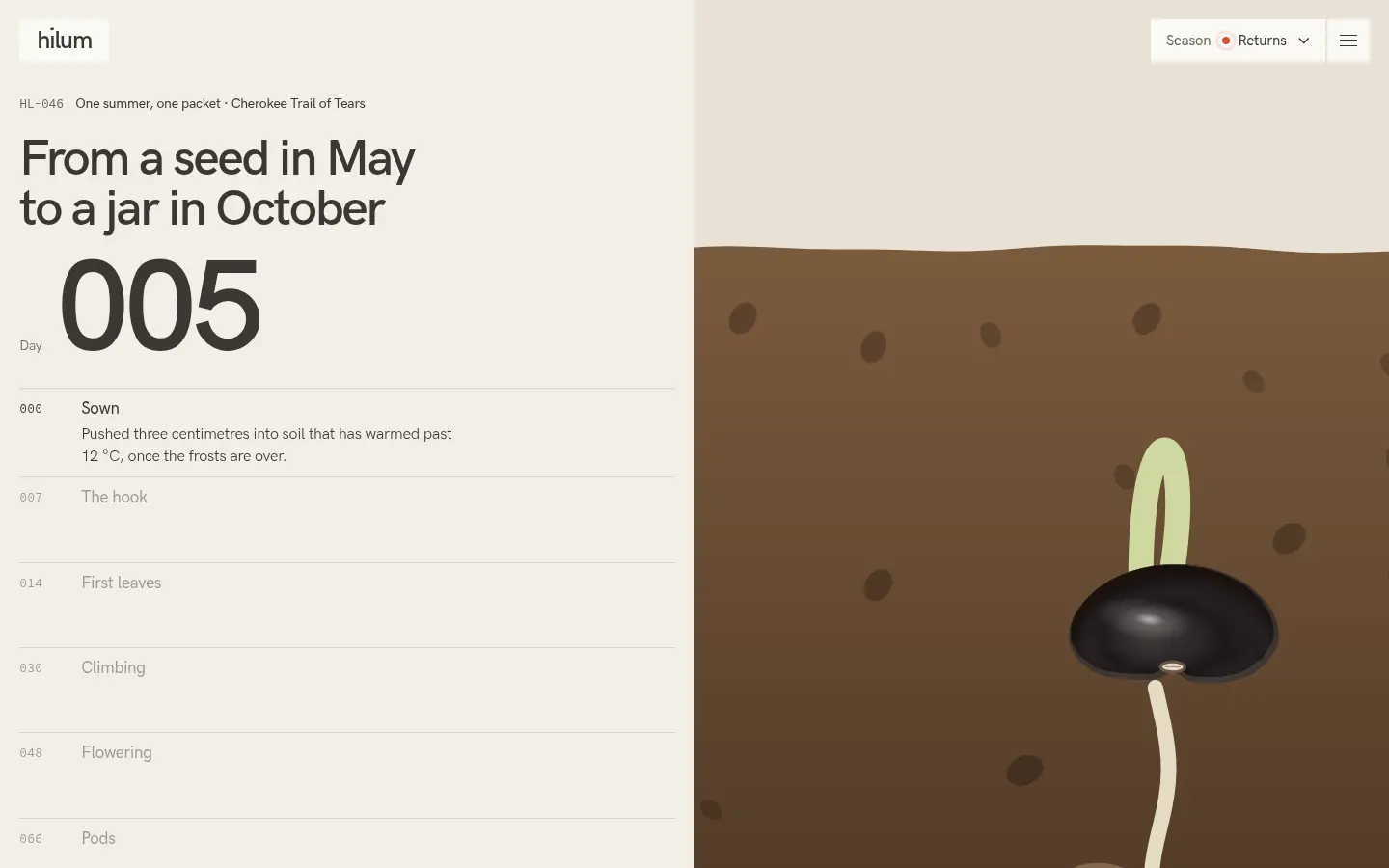HILUM, further down the home page