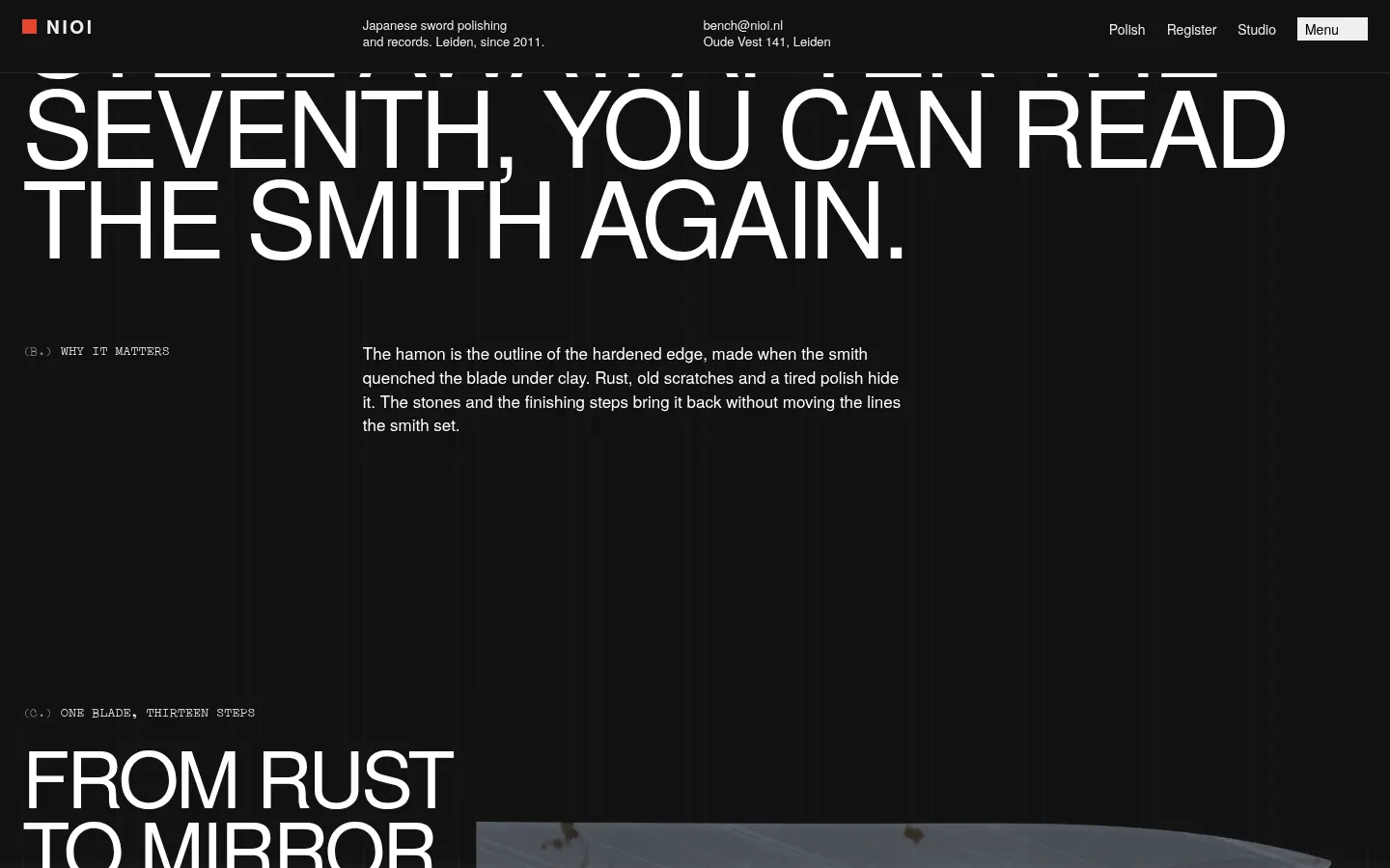 NIOI, further down the home page