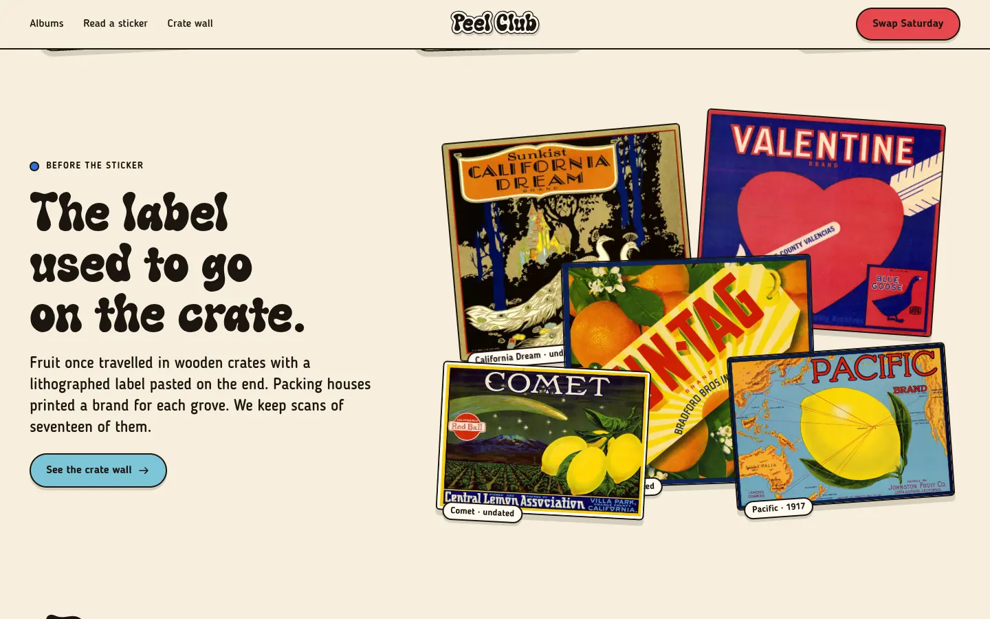 PEEL CLUB, further down the home page