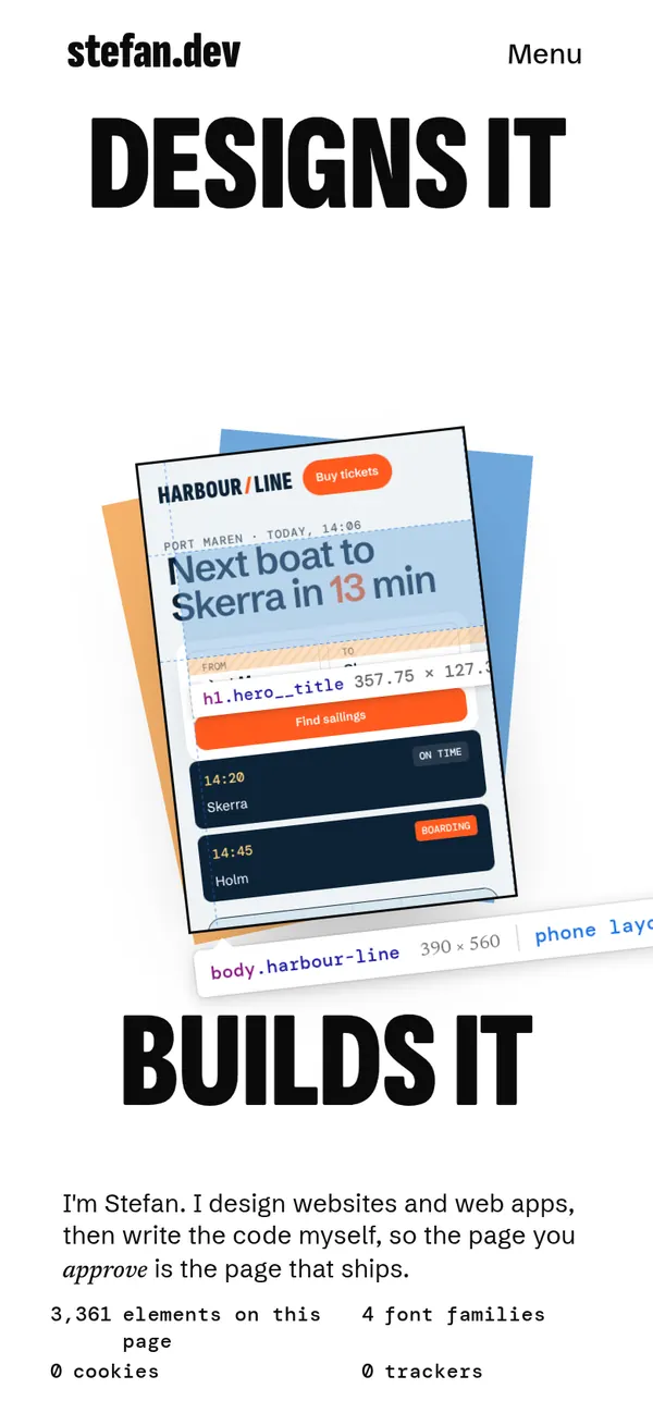 stefan.dev on a phone