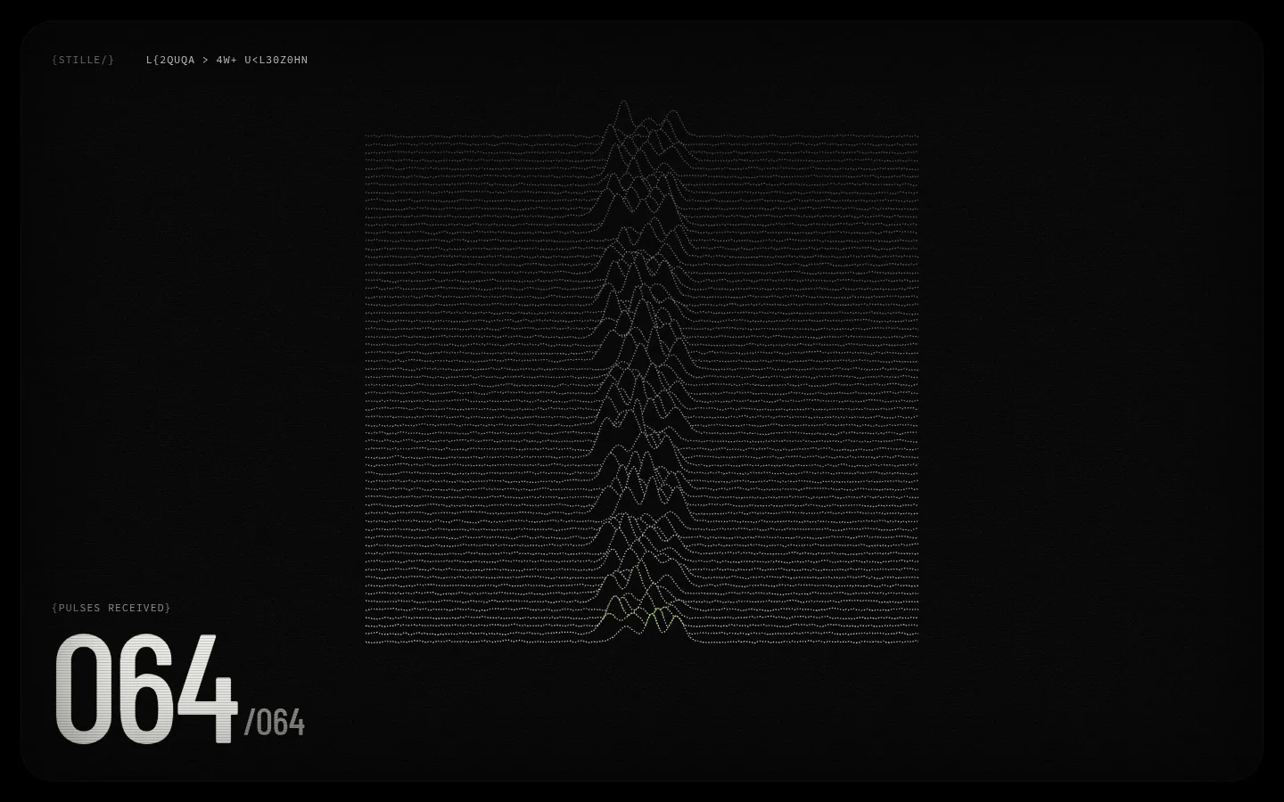 STILLE: the first screen of the site at 1440 by 900