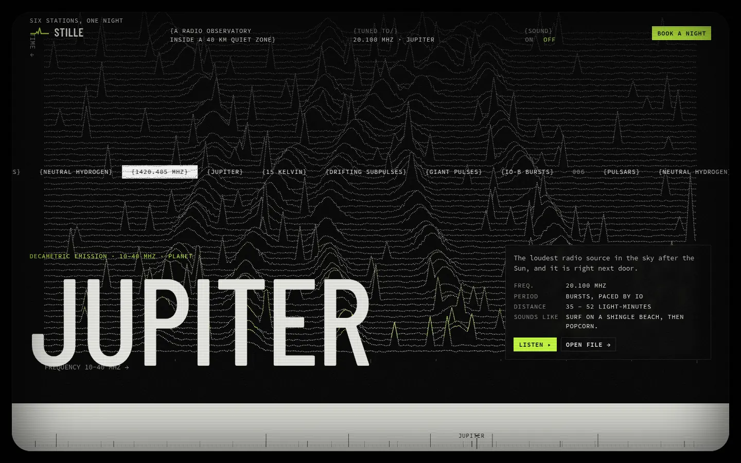 STILLE, further down the home page