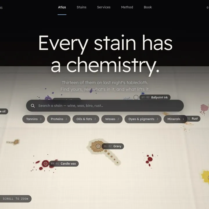 TIDEMARK: the first screen of the site