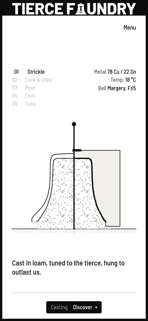TIERCE FOUNDRY on a phone