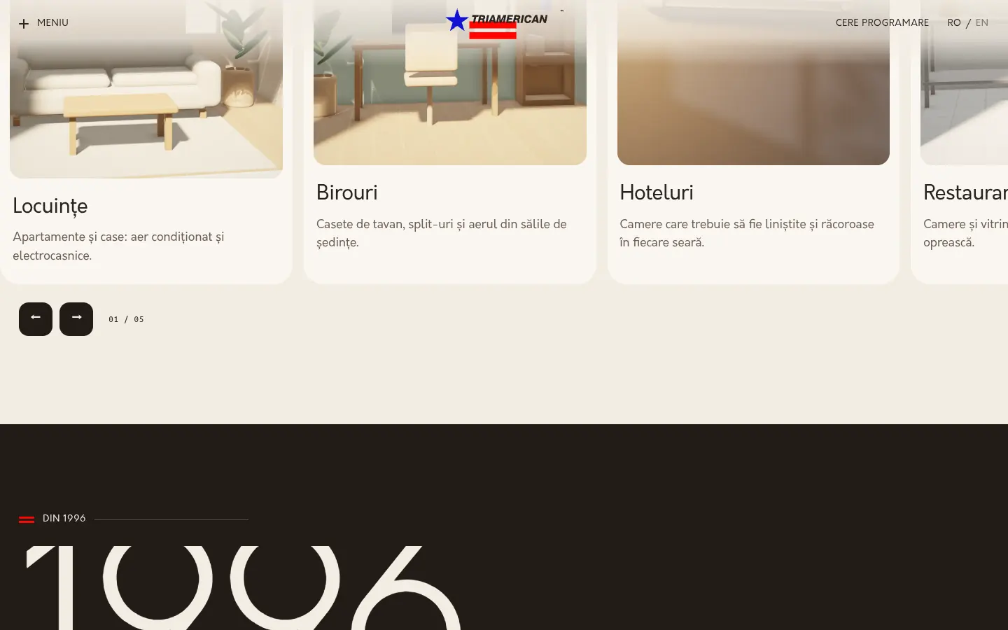 TRIAMERICAN „Porțelan”, further down the home page