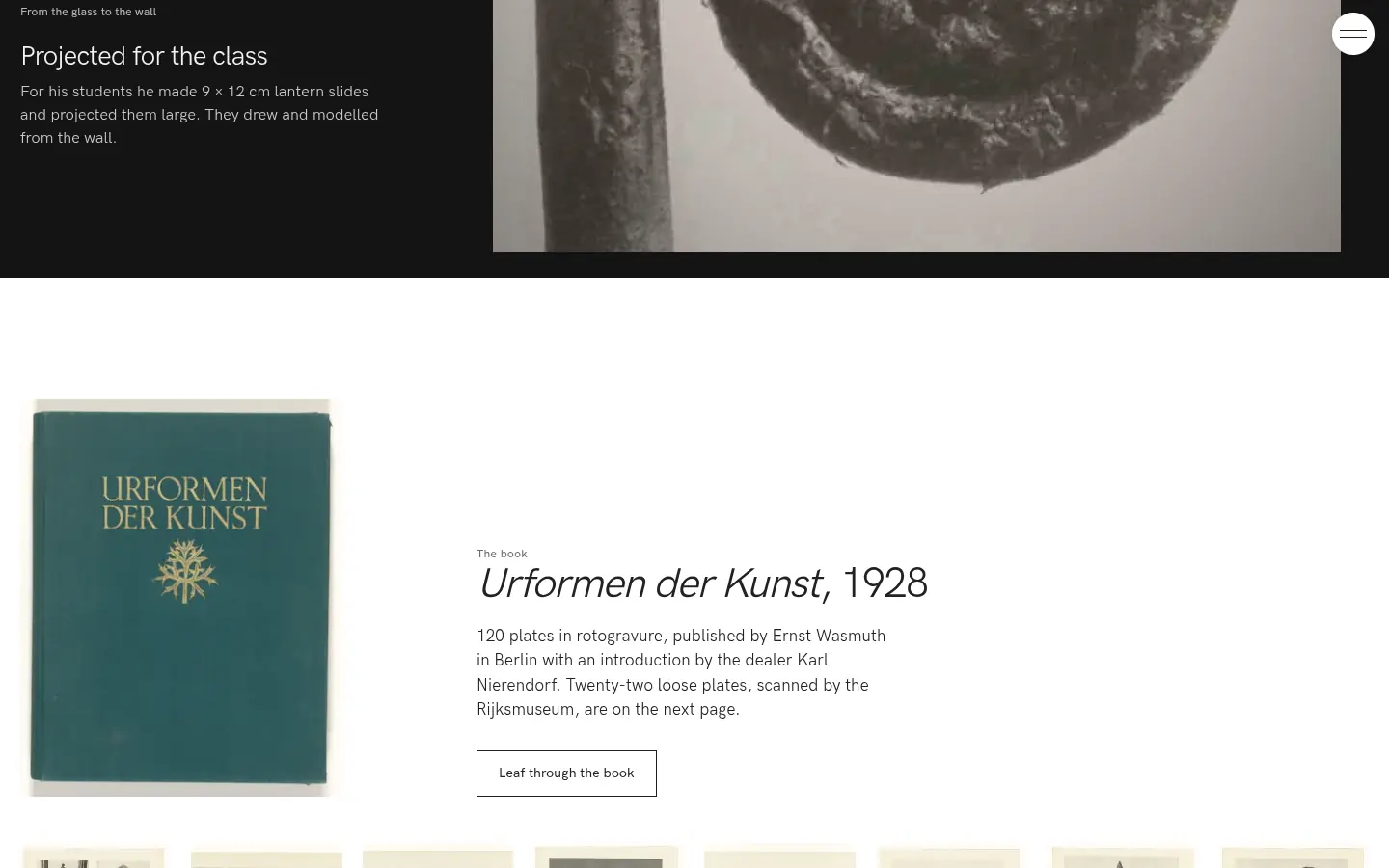 URFORM, further down the home page