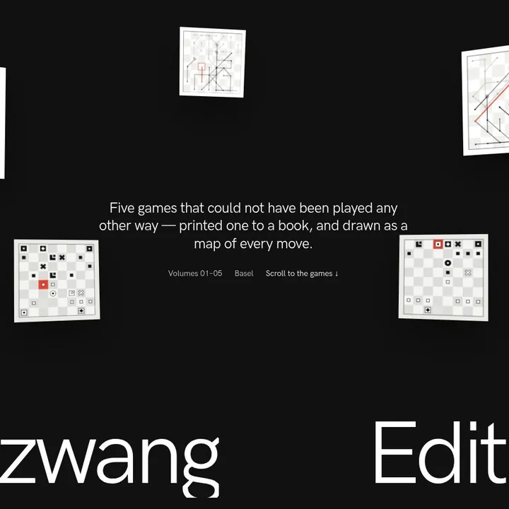ZUGZWANG: the first screen of the site