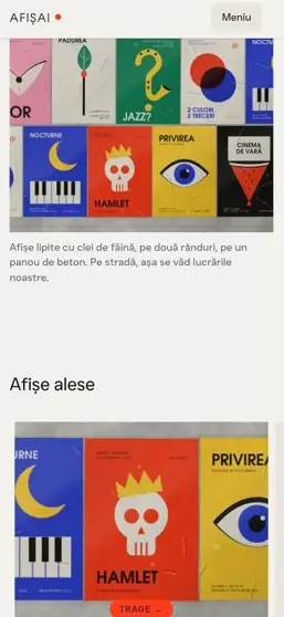 AFIȘAI Studio on a phone, screen 2