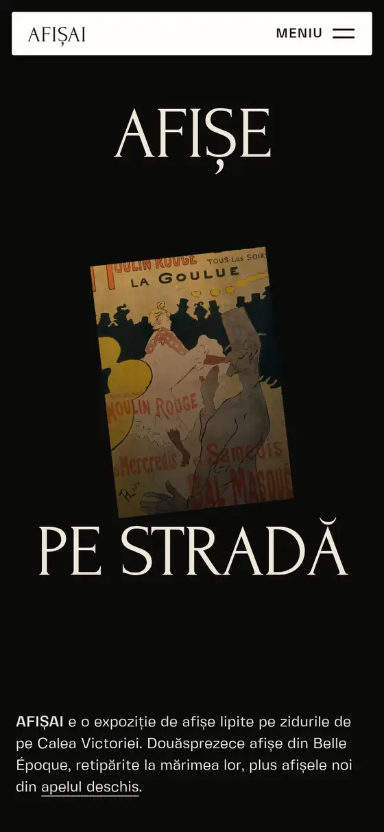 AFIȘAI on a phone, screen 1