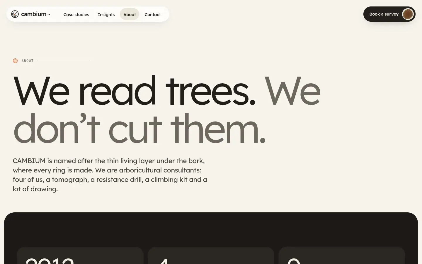 CAMBIUM: the about page