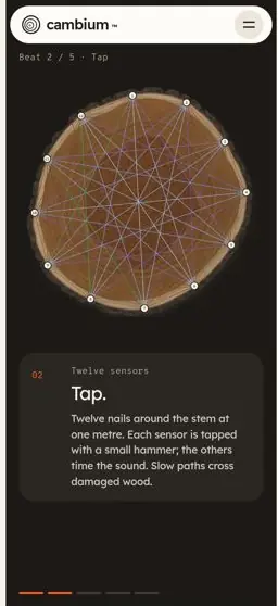 CAMBIUM on a phone, screen 4