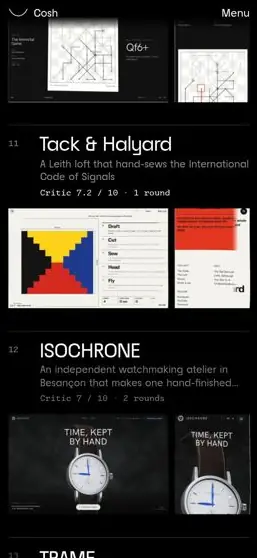 COSH on a phone, screen 3
