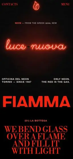 FIAMMA on a phone, screen 1