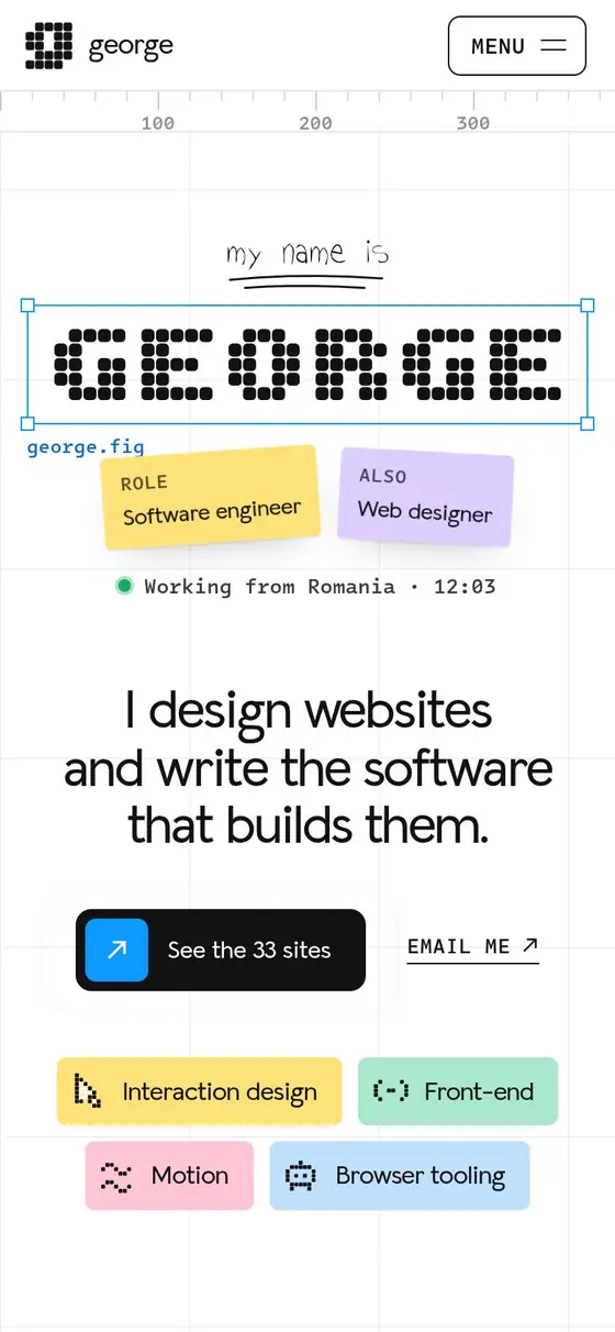GEORGE „Open file” on a phone, screen 1