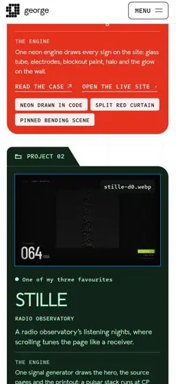 GEORGE „Open file” on a phone, screen 2