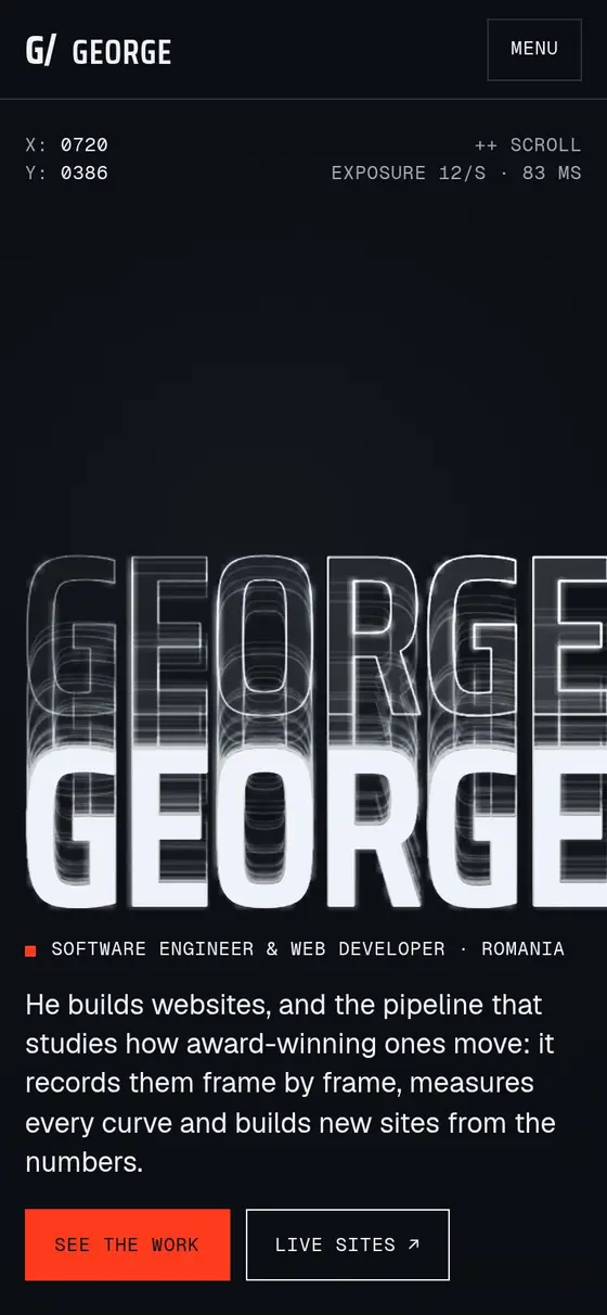GEORGE on a phone, screen 1