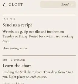 GLOST on a phone, screen 3