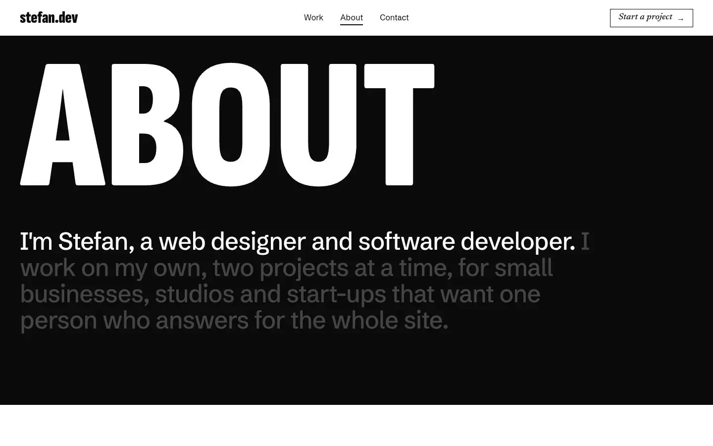 INSPECT: the about page
