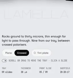 LAMELLA on a phone, screen 3
