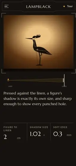 LAMPBLACK on a phone, screen 4