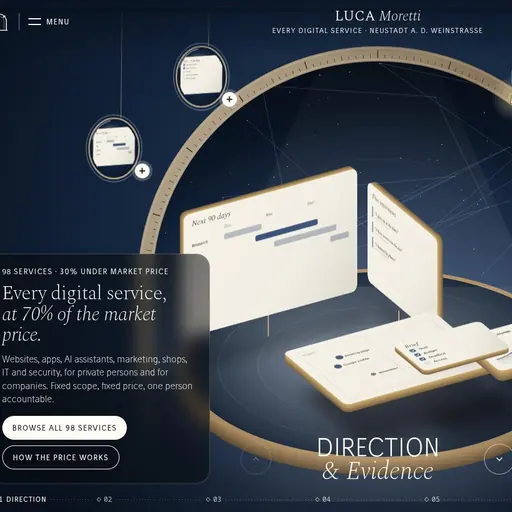 LUCA MORETTI „House of Services”, first screen