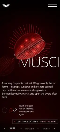 MUSCIPULA on a phone, screen 1