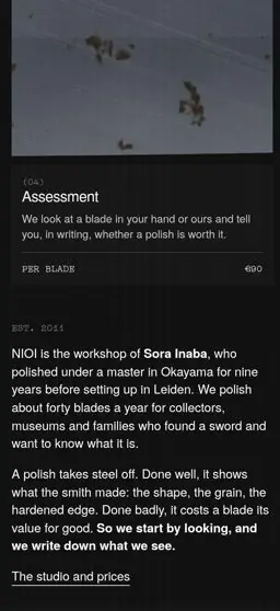 NIOI on a phone, screen 4