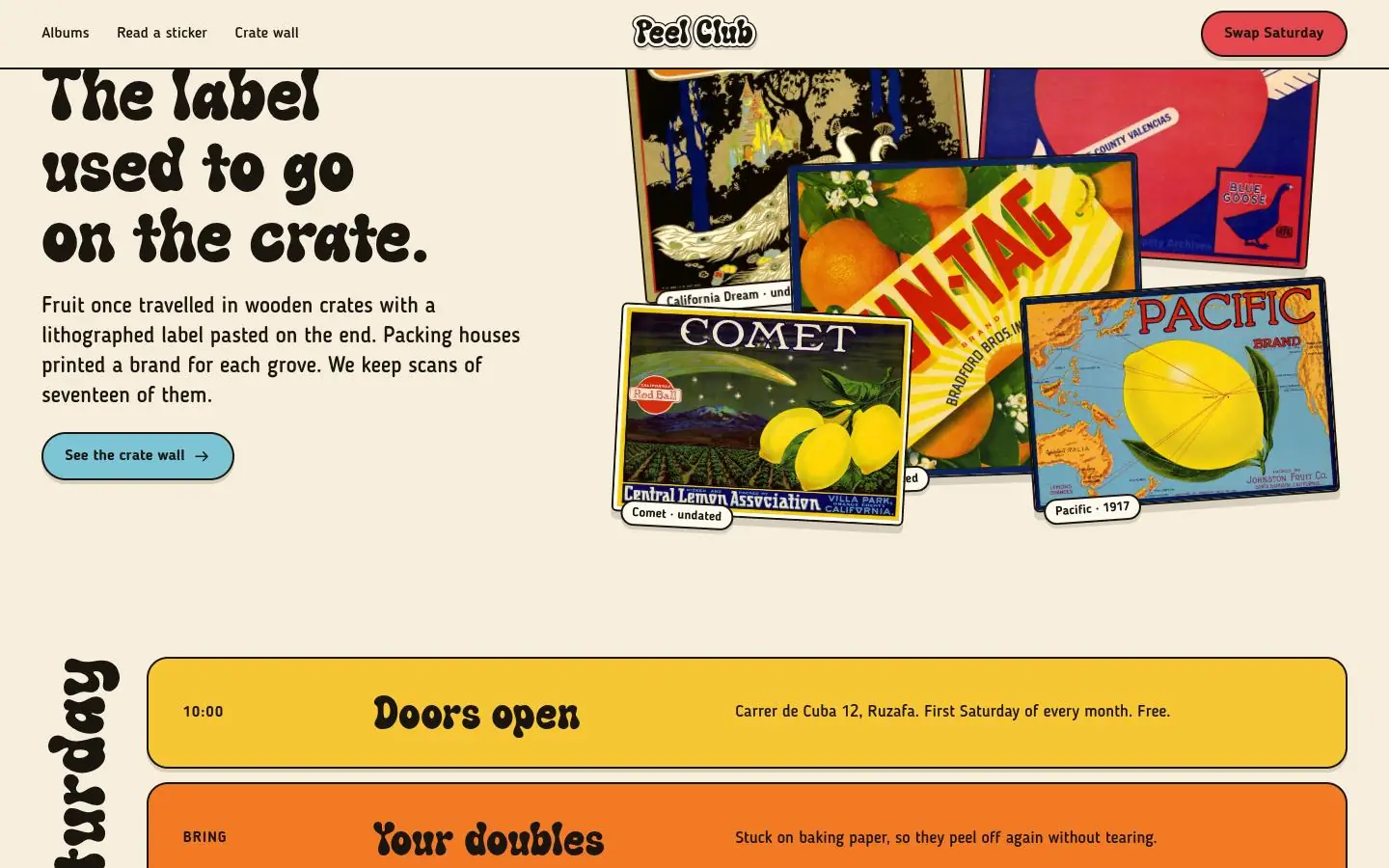 PEEL CLUB: home, further down